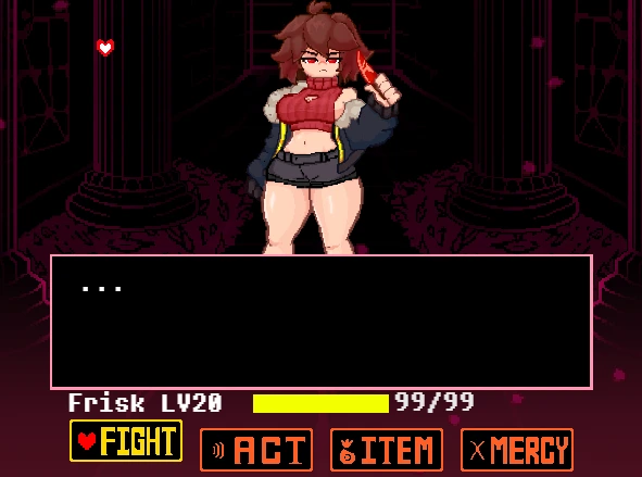 LoveManiac Scarlet Lust short movement preserves future space pixel-art battle image