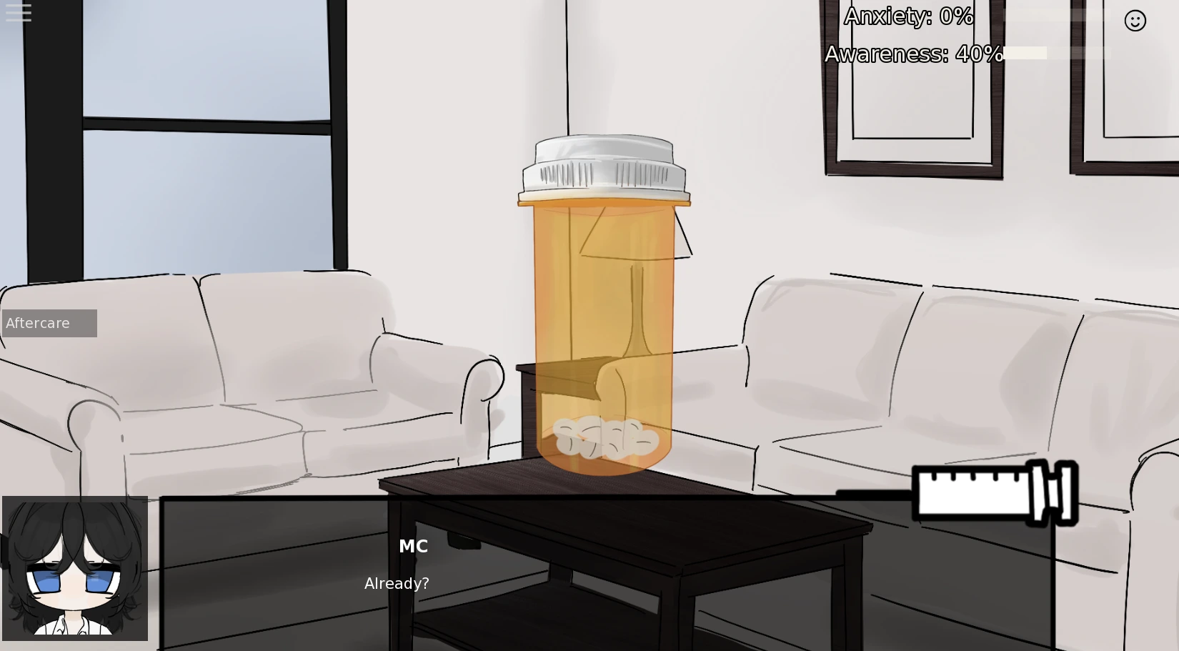 Over Dose awareness is more than a meter visual novel scene