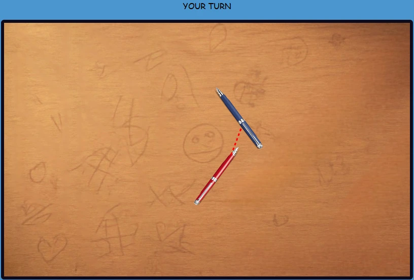 Pen Fight pull back to move forward physics gameplay image