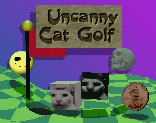 Uncanny Cat Golf the scorecard beneath the nonsense course image