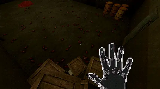 When the Clock Stops screenshot showing the dark basement layout, low light, and tense search space